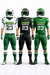 Maillot de football personnalisé, uniforme de football de qualité supérieure | Fabricant EM&ODM, maillot de football authentique personnalisé blanc, vert et or en maille - Product Image 6