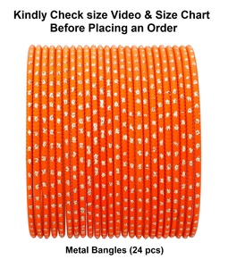 Indian Bangles <b>Set</b> Bollywood Plain Metal Bangle Bracelets Costume Jewelry for Women & <b>Girls</b> (<b>Set</b> of 24) - Product Image 5
