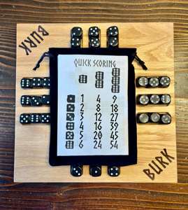 Luxury Burk <b>Game</b> Set Wooden Board Classic Family Fun <b>Game</b> with Marbles Dice Perfect for Parties Travel and Gift Giving - Product Image 6