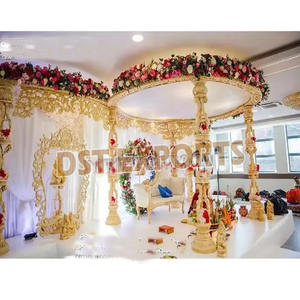 ชุดตกแต่งงานแต่งงานสไตล์ฮินดูมีลายใบไม้แกะสลักดีไซน์น่ารักสไตล์อินเดีย - Product Image 3