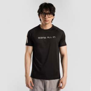 เสื้อยืดออกกำลังกายสีดำ All in Active สำหรับฟิตเนสและออกกำลังกาย - Product Image 1