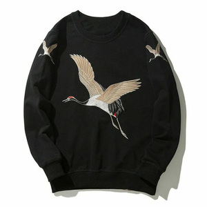 Sweat-shirt ras du cou 100% coton épais avec logo imprimé personnalisé pull surdimensionné pour hommes technique de broderie en polaire solide printemps - Product Image 2