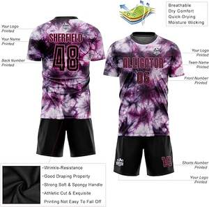 Uniforme de fútbol de poliéster 100% de último diseño, uniforme profesional para niños de nuevo estilo, Color sólido de calidad Premium a la venta - Product Image 2