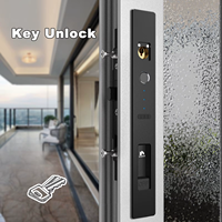 Cerradura Inteligente para Puerta con Ventana Corredera, Llaves Inteligentes de Aleación de Aluminio, Aplicación Tuya, Huella Dactilar, Bluetooth, para Oficina y Hogar