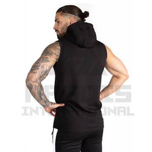 Top Selling High Quality <b>Sleeveless</b> Hoodie for <b>Men</b> Different Design Hoodie in Custom Style <b>Men</b> Hoodie for Sale - Product Image 6