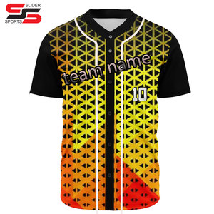 Nouveauté, vente en gros, uniforme de baseball avec logo personnalisé, maillot de baseball brodé à séchage rapide et respirant pour hommes, par sublimation - Product Image 5