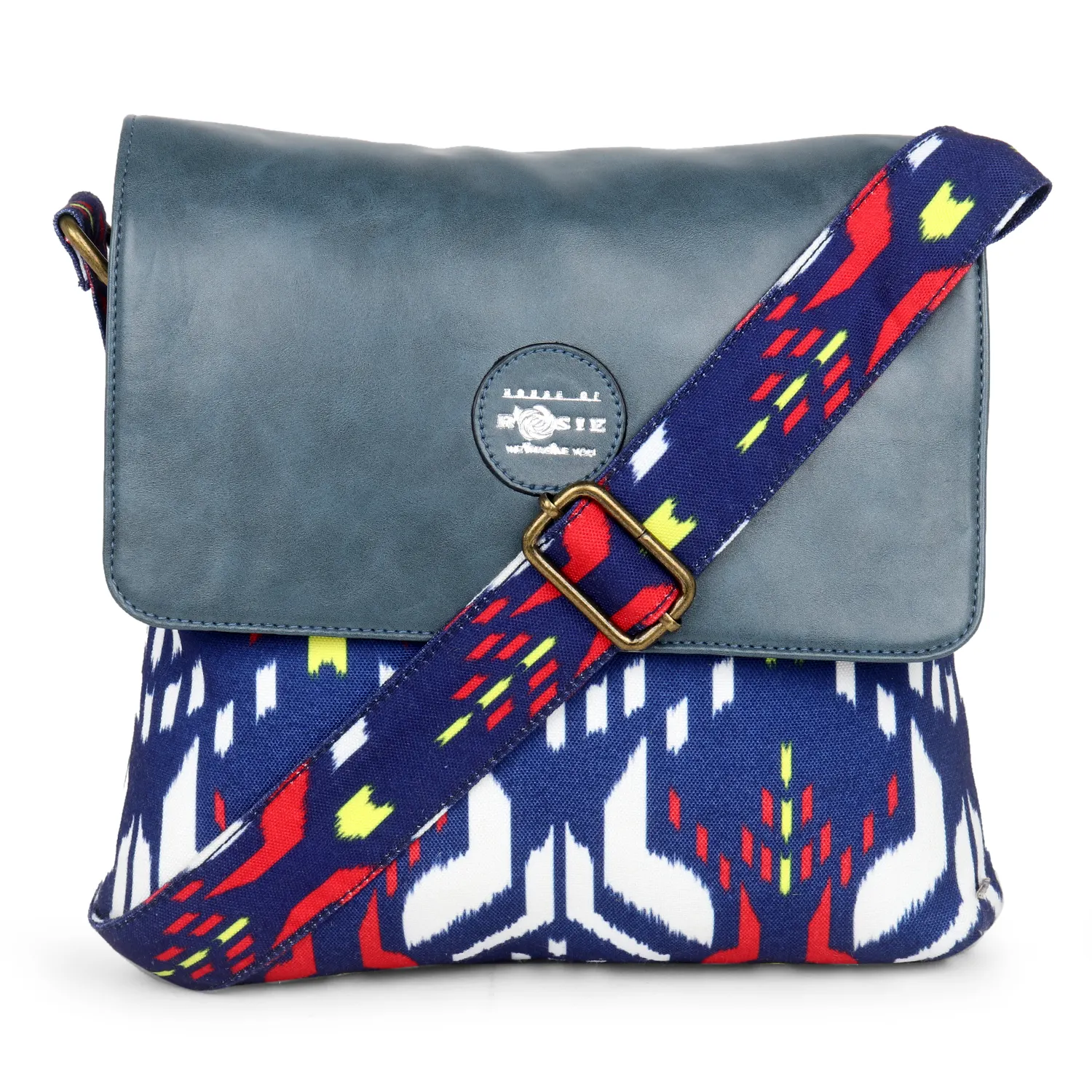 Factory Sale manufacturer canvas Sling bag with digital print colorful handle sling bag Boho style crossbody bag