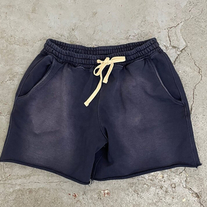 Meilleur fournisseur, vente en gros de shorts délavés à l'acide pour hommes, nouveaux shorts décontractés taille adulte style High Street - Product Image 1