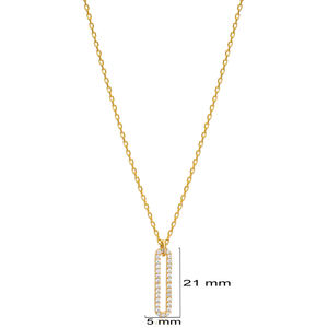 สร้อยคอประดับหินเพทายรูปทรงเรขาคณิตขนาดเล็กเครื่องประดับเงินสเตอร์ลิงแบบตุรกีขายส่ง925 - Product Image 2