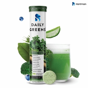 Daily Greens Natural Lemon Lime Flavored Effervescent <b>Tablets</b> Superfood Vegetable Powder Energy Booster for Teens Pregnant Women - Product Image 4