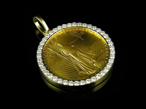 Collier de bijoux de mode Hip Hop en argent plaqué or S925 Moissanite pièce glacée pendentif personnalisé bijoux pour hommes - Product Image 2