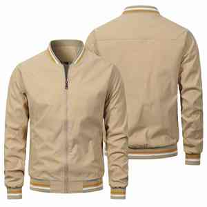 Lo último en chaquetas universitarias de satén en blanco personalizadas al por mayor, chaqueta de bombardero de manga larga para hombre, chaqueta informal transpirable de lona con soporte de secado rápido - Product Image 2