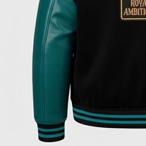 Latest Design Premium Quality Men Varsity Hooded Jackets Winter <b>Warm</b> <b>Fleece</b> Leather Sleeve College Baseball Jacket For Men - Product Image 5