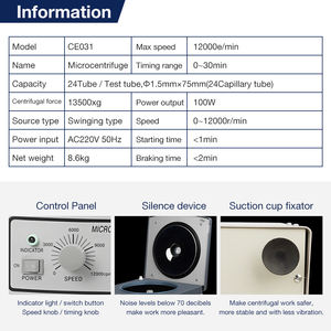 Nieuwkomers Desktop Micro Centrifuge Hoge Snelheid <span class=keywords><strong>Microcentrifuge</strong></span> Voor Klinische En Eiwitscheiding - Product Image 5