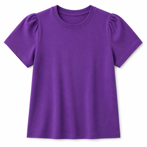 T-shirt court unisexe à manches courtes, col rond, tricoté, couleur unie, décontracté, respirant, coupe ajustée, été, 100% coton, prix raisonnable - Product Image 4