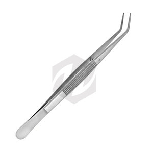 Pinzas Dentales de Alta Calidad con Puntas Anguladas, Acabado Mate, Pinzas Quirúrgicas de Acero Inoxidable para Trabajos Dentales de Precisión - Product Image 1