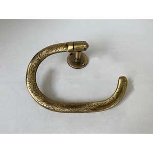 Gold Cast Aluminium Tissue Paper Holder Wall-Mounted Stylish Bathroom & Home Paper Towel <b>Hanger</b> Organizer - Product Image 1