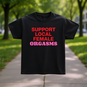 Camiseta Unisex con Estampado de Serigrafía de Orgasmos Femeninos Locales, Cuello Redondo, Manga Corta, Promocional - Product Image 3