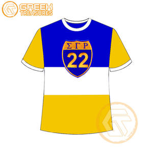 T-shirt de sororité Sigma Gamma Rho pour femmes en gros, 100% coton jersey, respirant, anti-froissement, séchage rapide, décontracté - Product Image 2