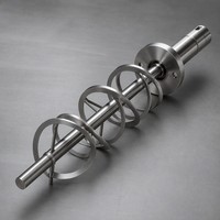Agitateur à double hélice en acier inoxydable SUS304 poli miroir sur mesure pour mélange uniforme des composants secs