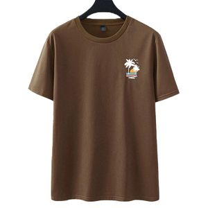 เสื้อยืดคอกลมทรงสลิมฟิตสำหรับผู้ชาย ผ้ากันฝุ่น ป้องกันไฟฟ้าสถิต ระบายอากาศ แห้งเร็ว ผลิตจากผ้าโพลีเอสเตอร์/คอตตอนถัก น้ำหนัก 180 กรัม ดีไซน์เรียบ - Product Image 1