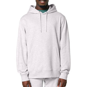 Color gris Otoño e invierno Venta al por mayor Liso en blanco 350 gramos Oversize Pullover Hombres Invierno Fleece Bolsillo frontal con capucha - Product Image 1
