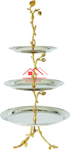 Home Hotel Restaurante Brillante Plata Acabado Metal Lujo Cake Stand Boda Eventos Decoración Cake Stand - Product Image 6