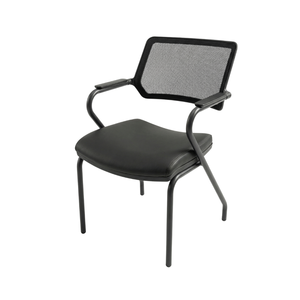 Chaise de bureau Candy avec dossier en maille, assise en tissu, structure métallique, pour salle d'attente et salle de réunion - Product Image 1