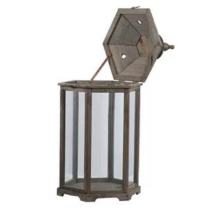 Lanterne à bougie en aluminium doré de style vintage pour l'intérieur et l'extérieur. - Product Image 5