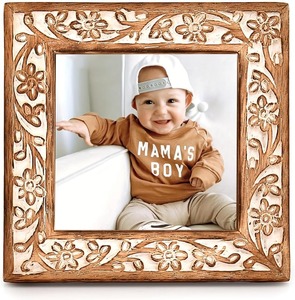 Faizacraft Handmade Modern Rectangle Wood <b>Photo</b> <b>Frame</b> Custom Printed Wall Mountable Memorable Image <b>Clips</b> Holder Tabletop - Product Image 6