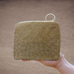 Nouvelles pochettes en forme de coeur de broderie perlée sacs à monnaie de la Saint-Valentin avec fermeture éclair pour femmes et filles sac à main de qualité d'exportation - Product Image 6