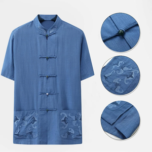 ชุดศิลปะการต่อสู้ ผ้าเนื้อยืดใส่สบาย ชุดกังฟู ขายส่ง ชุดกังฟูผู้ชาย - Product Image 4