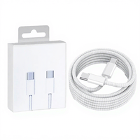 Cable de Datos Tipo-C con Carga Rápida PD de 60W, Cable de Datos con Entrega de Energía y Trenzado de Nailon para Apple 16 15 Samsung/Huawei