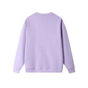 เสื้อสเวตเชิ้ตคอกลมผ้าเทอร์รี่เนื้อหนักสีเบจ 400 กรัม ทรงโอเวอร์ไซส์ สไตล์ลำลอง พิมพ์ลายดิจิทัลแบบยาว ดีไซน์เรียบง่าย ผ้าถัก - Product Image 4