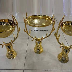 ชามโลหะขัดเงา ดีไซน์รูปใบไม้ สำหรับตกแต่งบ้าน โต๊ะอาหาร อุปกรณ์ครัว ใช้เสิร์ฟสลัดและอาหาร - Product Image 2