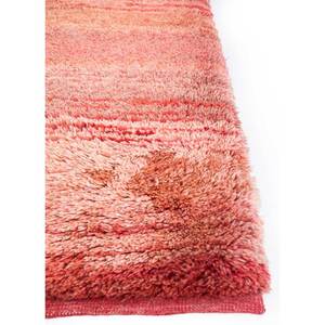 Alfombra de Lana Anudada a Mano Zuri de Gran Tamaño, Modelo Pae-1386, Diseño Abstracto a Rayas Rectangulares para Entrada, Pasillo u Hogar, 9x12 Pulgadas, Color Rojo Naranja - Product Image 4