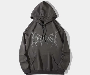 Sudadera con Capucha Personalizada con Logotipo Básico para Hombre, Estilo Lavado Ácido, Mezcla de Algodón, Manga Larga, para Invierno - Product Image 4