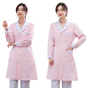 Uniforme de Doctora Personalizado al por Mayor para Mujer, Bata de Laboratorio de Manga Larga, Uniforme de Enfermera de Hospital, Farmacéutica, Algodón Dobby, Detección de Agujas - Product Image 2