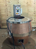 Four électrique tandoor en cuivre martelé, en acier inoxydable, 9 kW, arrêt automatique de sécurité, chauffage rapide, cuisson commerciale facile