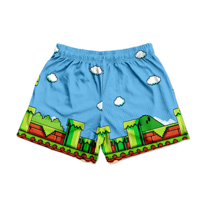 กางเกงขาสั้นตาข่ายบาสเก็ตบอลผู้ชายแนวสตรีทสูงผ้าโพลีเอสเตอร์พิมพ์ลายด้วยการระเหิดคุณภาพสูงแห้งเร็วทรงหลวม - Product Image 6