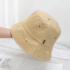 Four Seasons Cotton Cartoon Bear Embroidery Bucket <b>Hat</b> Fisherman <b>Hat</b> Outdoor Travel <b>Sun</b> Cap for <b>Men</b> and Women 201 - Product Image 4