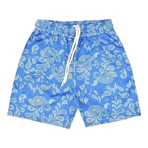 Short de sport en coton à taille élastique, respirant, gris, en maille, pour la natation et le basketball, avec impression numérique par sublimation OEM - Product Image 4