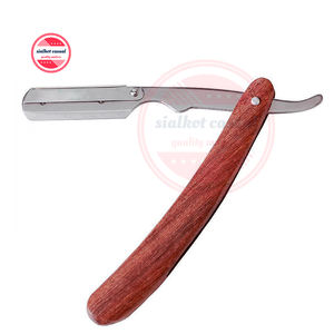 ที่โกนหนวดสเตนเลสสตีลคุณภาพเยี่ยม,มีดโกนแบบใบมีดเดี่ยวมีดโกนสำหรับร้านเสริมสวยมืออาชีพสลักโลโก้ได้ตามต้องการ - Product Image 1