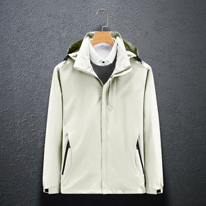 OEM Custom logo Embroidery Printed Design <b>Men's</b> Hooded Windproof and Waterproof Couple Jacket Outdoor Single Layer Jacket - Product Image 5