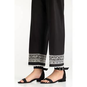 Pantalones Casuales para Mujer IUSTTR-42012 Negros con Bordado, Transpirables, Ligeros, Cintura Elástica, Talla XL, Bordado Medio - Product Image 3