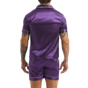 Conjunto de Pantalones Cortos Deportivos para Hombre, Camisa de Manga Corta con Botones de Satén, Pantalones Cortos Cómodos, Ecológicos, de Secado Rápido y Transpirables para Verano - Product Image 5