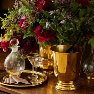 Seau à vin et à glace en aluminium moderne fait à la main pour patio extérieur, fête d'été, réception élégante, fête de Noël, Zahid Exports - Product Image 2