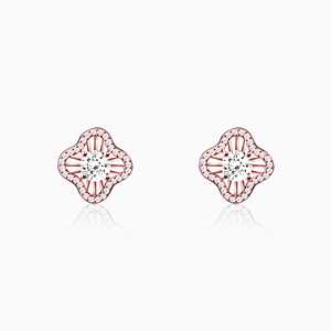 ต่างหูแฟชั่นดอกกุหลาบสีทอง - Product Image 3