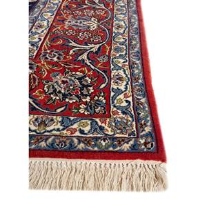 Tapis en laine noués à la main Aalam Deep Navy/soft Coral Pae-5122, motif floral abstrait, pour la maison, le couloir, le salon, les chambres d'adolescents, rectangulaire, patchwork puzzle - Product Image 4