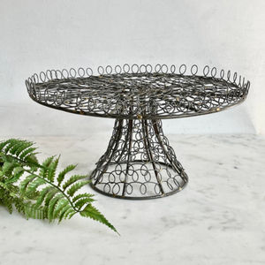 Soporte para Pastel de Una Sola Capa, de Malla de Alambre de Hierro, Ecológico, Apto para Lavavajillas, con Acabado Negro, para Hogar, Bodas, Fiestas de Cumpleaños, Decoración de Mesa - Product Image 1